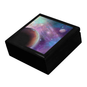 Purple Galaxy with Planets Gift Box