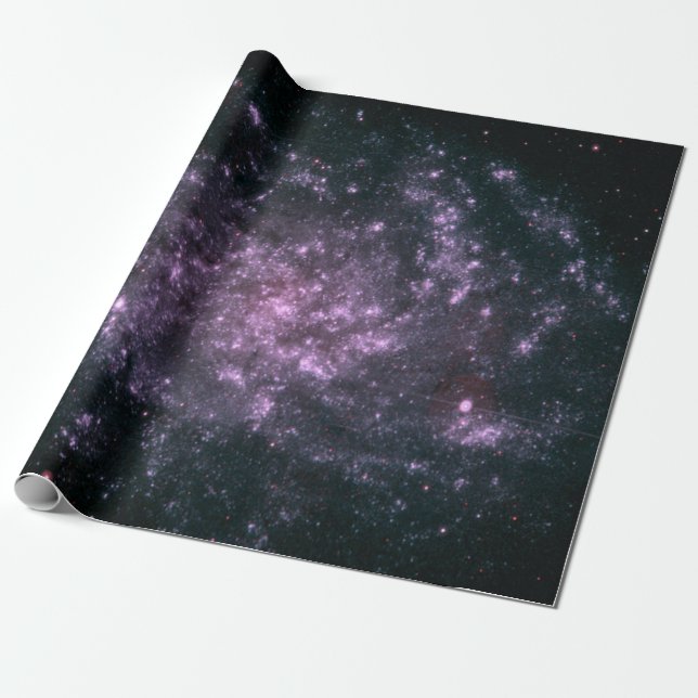 Purple Galaxy Wrapping Paper (Unrolled)