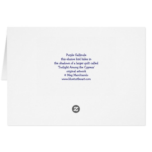 Purple Gallinule (Back Horizontal)