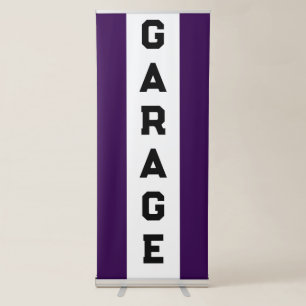 PURPLE GARAGE RETRACTABLE BANNER
