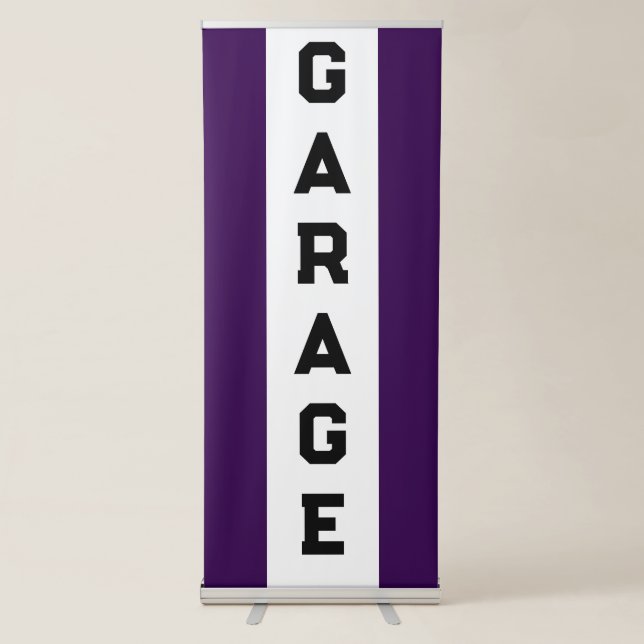 PURPLE GARAGE RETRACTABLE BANNER (Front)