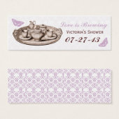 Purple Garden Bridal Tea Party Gift Bag Tags (Front & Back)