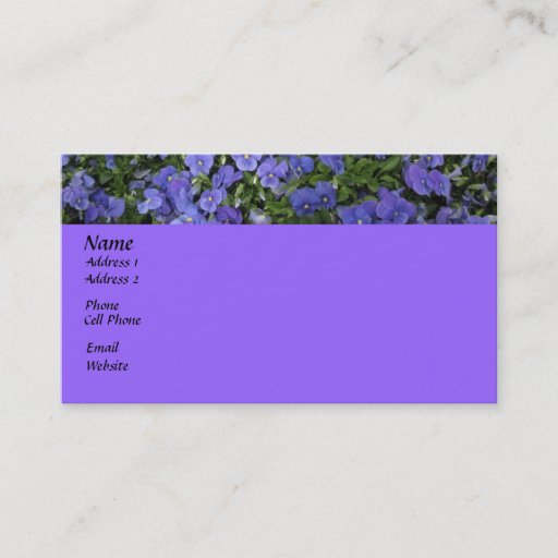 Customizable Purple Garden Business Card Template