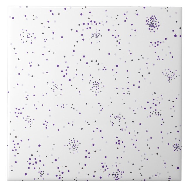 Purple Garden Ceramic Tile (Front)