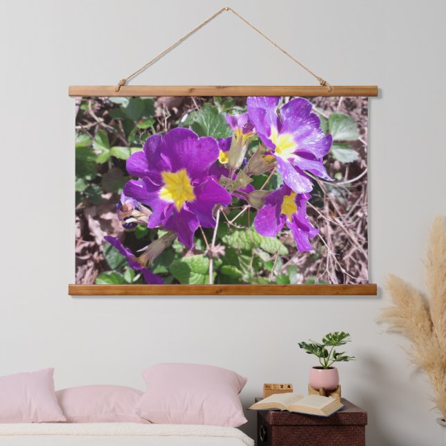 Purple garden flowers hanging tapestry (Bedroom)
