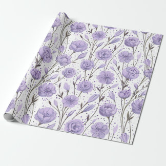Purple Garden Wrapping Paper