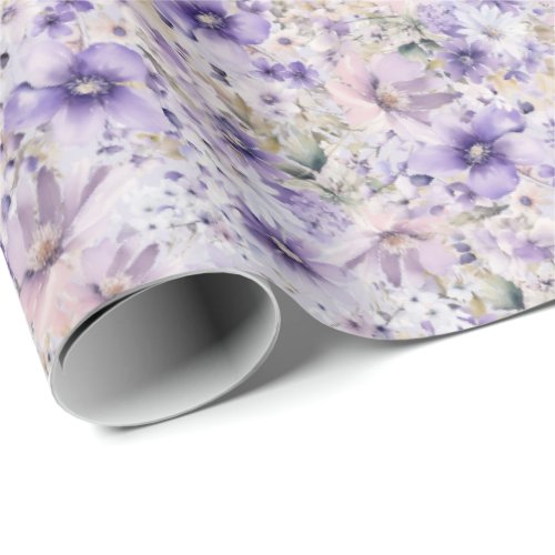 Purple Garden Wrapping Paper