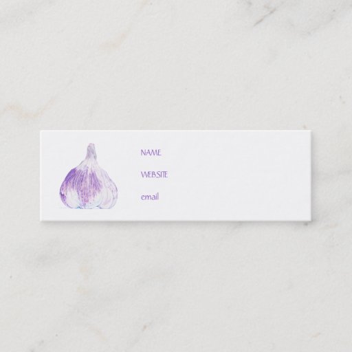 Customizable Purple Garlic Profile Card Business Card