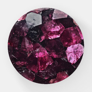 Purple Garnet Crystal Pattern Paperweight
