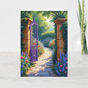 Purple Gate Birthday Card