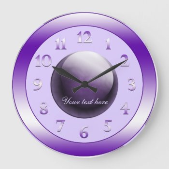Purple Gem Large Clock by karlajkitty at Zazzle