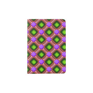 Purple Gem Pattern Passport Holder