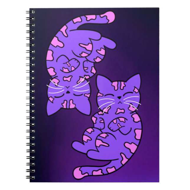 Purple Gemini Kittens Notebook (Front)