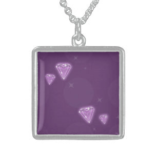 purple gemstone diamond jewelry necklace