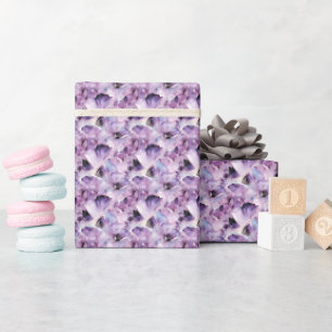 Purple Gemstone Wrapping Paper