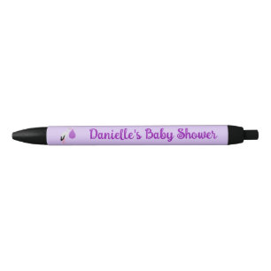 Purple gender neutral Baby Stork Baby Shower Pen