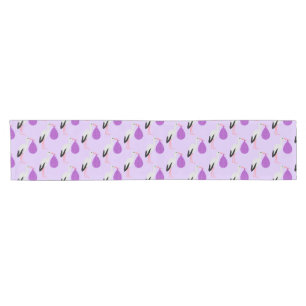 Purple gender neutral Baby Stork Baby Shower Short Table Runner