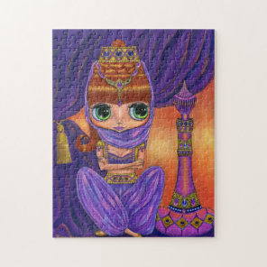 Purple Genie Doll & Her Jeweled Magic Bottle Jigsaw Puzzle