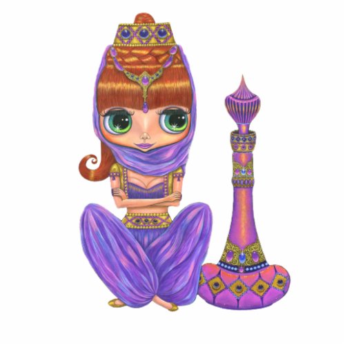 Purple Genie Doll Photo Sculpture