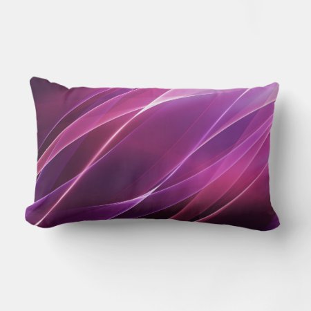 Purple Geometric Abstract Lumbar Pillow