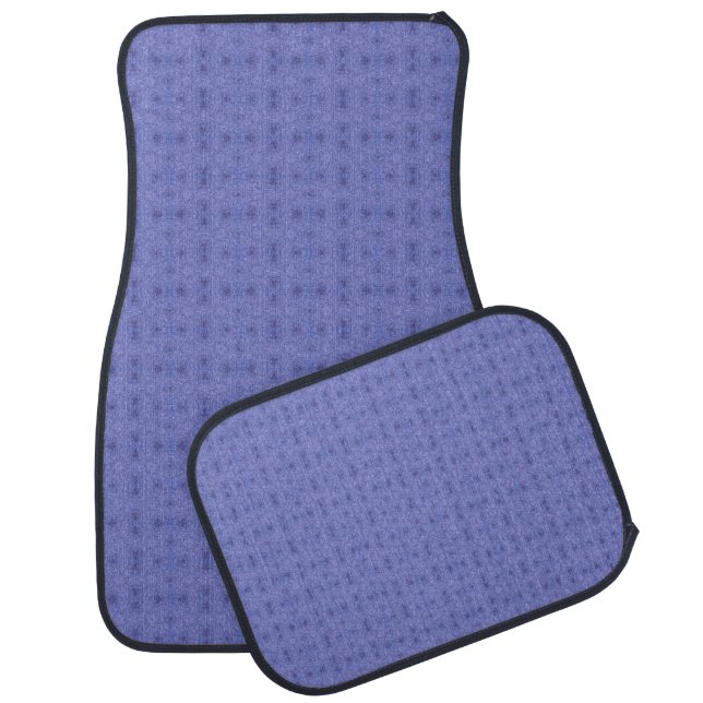 Purple geometric art stylish car floor mat (Set)
