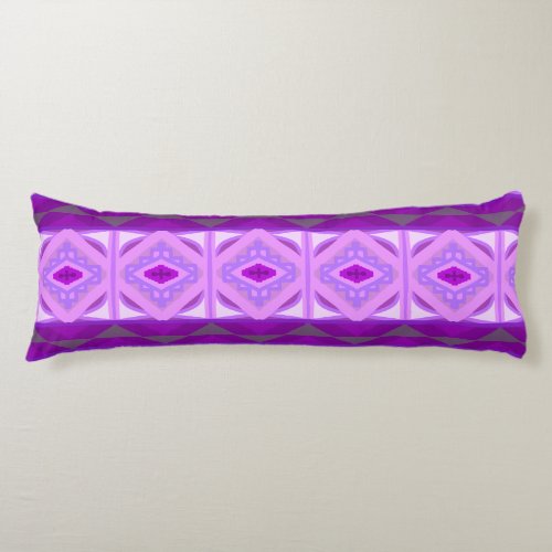purple geometric body pillow