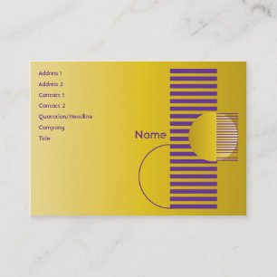 Purple Geometric - Chubby Business Card