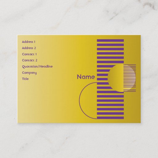 Customizable Purple Geometric - Chubby Business Cards