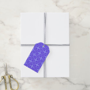 Purple geometric circles gift tag