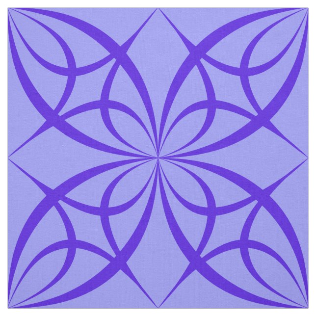 Purple geometric circles print fabric (Swatch)