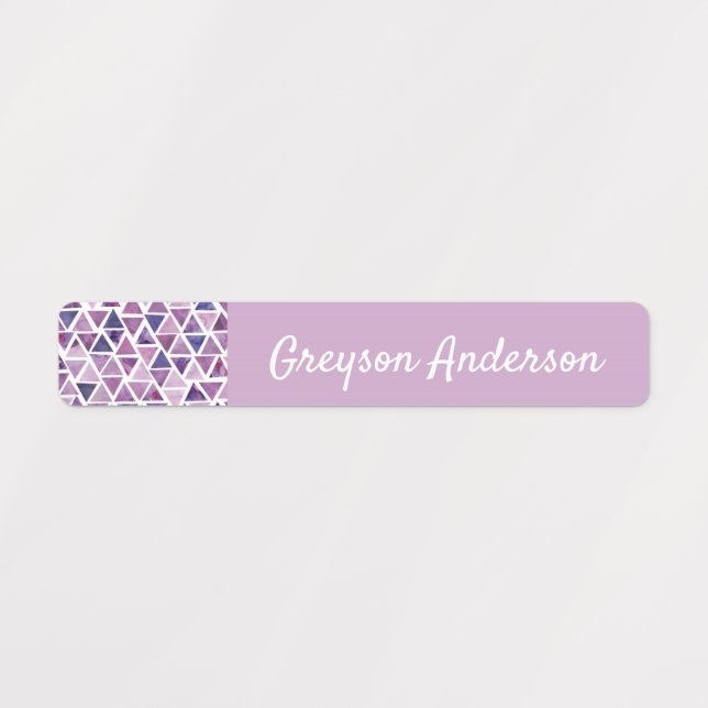 Purple Geometric Confetti Kids Label Skinny (Design 1)