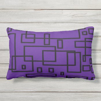 Purple Geometric Design Lumbar Pillow 13" X 21" by SayKaDa at Zazzle
