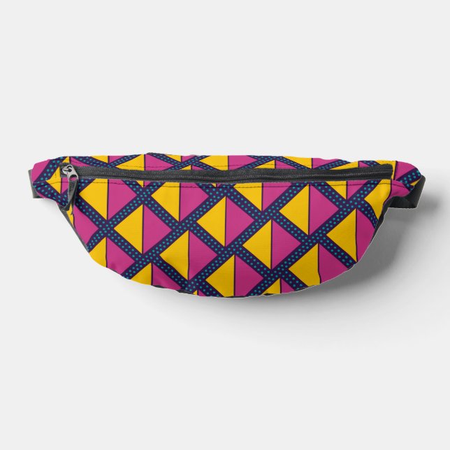 Purple Geometric Fanny Pack (Lay Down)