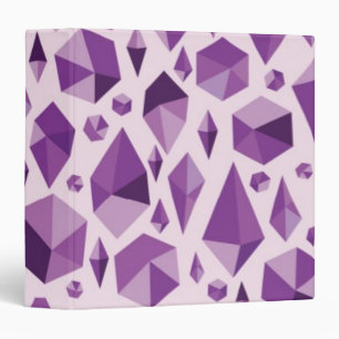 Purple geometric jewel shapes binder