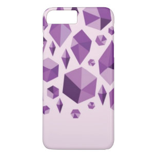 Purple geometric jewel shapes iPhone 8 plus/7 plus case