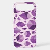 Purple geometric jewel shapes Case-Mate iPhone case (Back)