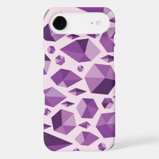 Purple geometric jewel shapes Case-Mate iPhone case (Back)
