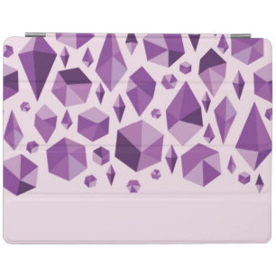 Purple geometric jewel shapes iPad smart cover