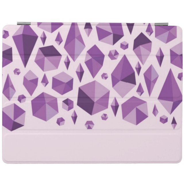 Purple geometric jewel shapes iPad smart cover (Horizontal)