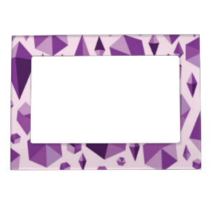 Purple geometric jewel shapes magnetic frame