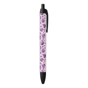 Purple geometric jewel shapes pen