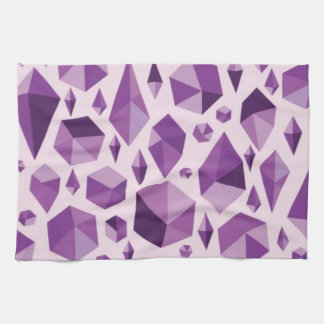 Purple geometric jewel shapes towel