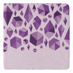 Purple geometric jewel shapes trivet