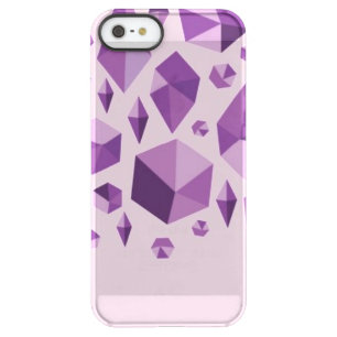 Purple geometric jewel shapes permafrost iPhone SE/5/5s case