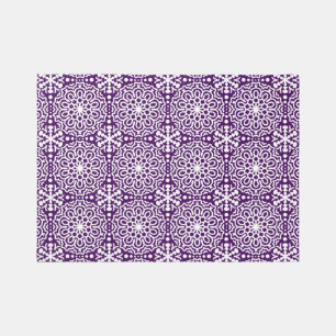 Purple Geometric Mid Century Modern Pattern Area  Rug