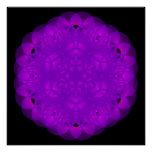 purple geometric pattern based on epitrochoid poster