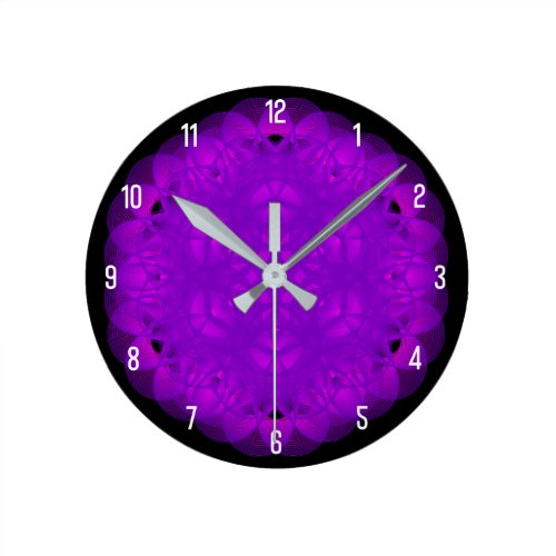 purple geometric pattern based on epitrochoid round clock