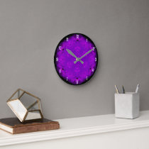 purple geometric pattern based on epitrochoid round clock