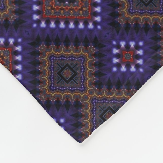 Purple Geometric Pattern Blanket (Corner)