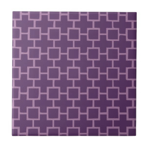 Purple Geometric Pattern Ceramic Tile